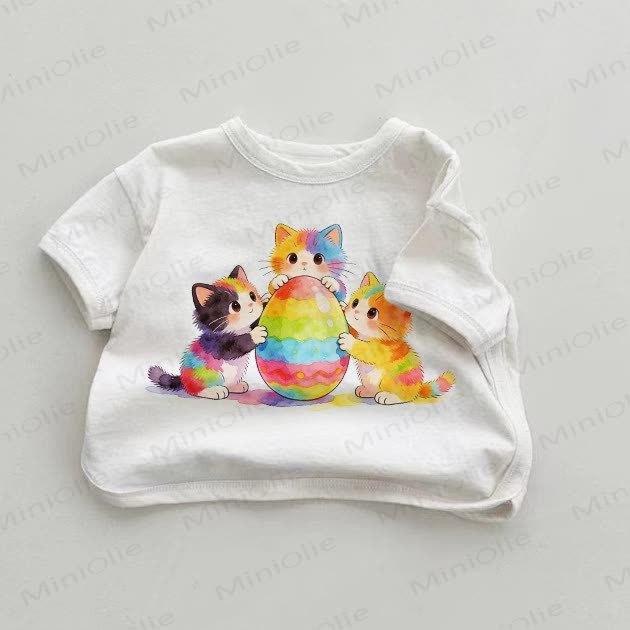 Baby Easter Egg Cat White T-shirt - White - 18-24M - image 1