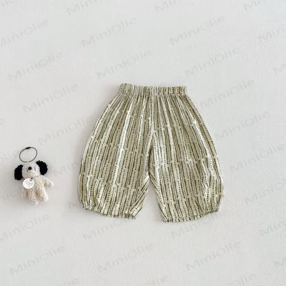 Baby Toddler Polka Dot Casual Pants - Green Stripe - 4-5T - image 3