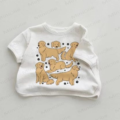 Baby Golden Retriever White T-shirt - White - 18-24M - image 1