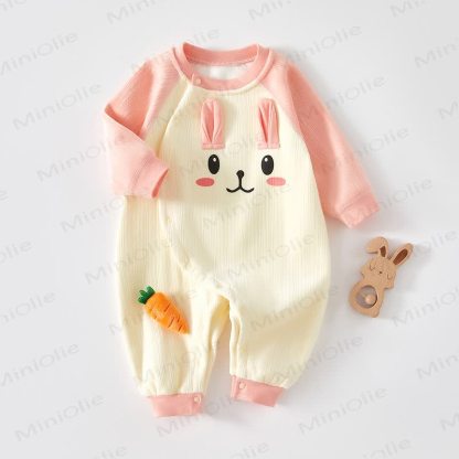 Baby Animal Fleece Lined Romper - Pink - 18-24M - image 3