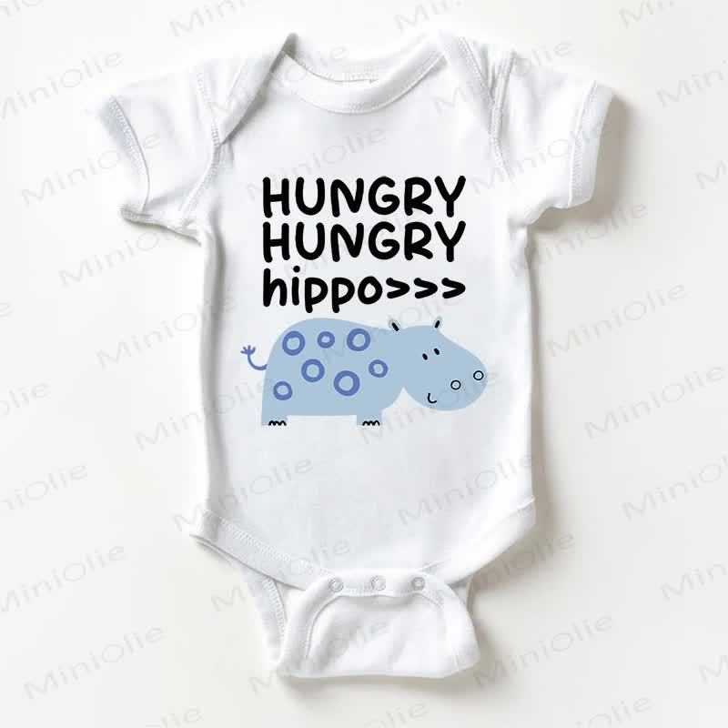 HUNGRY HUNGRY HIPPO Baby White Bodysuit - White - 18-24M - image 1
