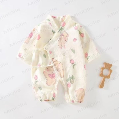 Baby Cartoon Animal Kimono Romper - Tulip - 18-24M - image 2