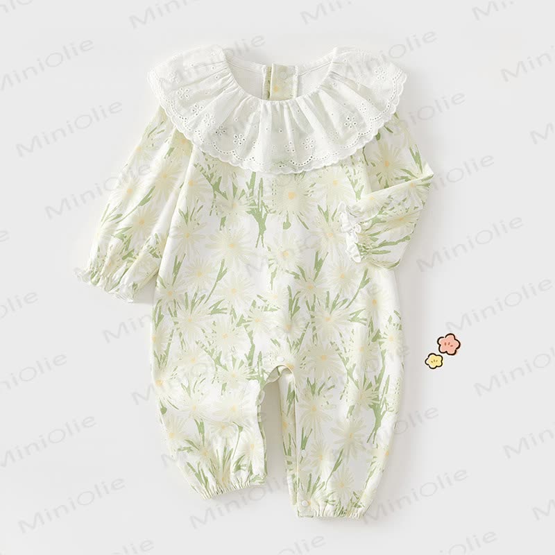 Baby Girl Flower Green Romper - Green - 18-24M - image 1