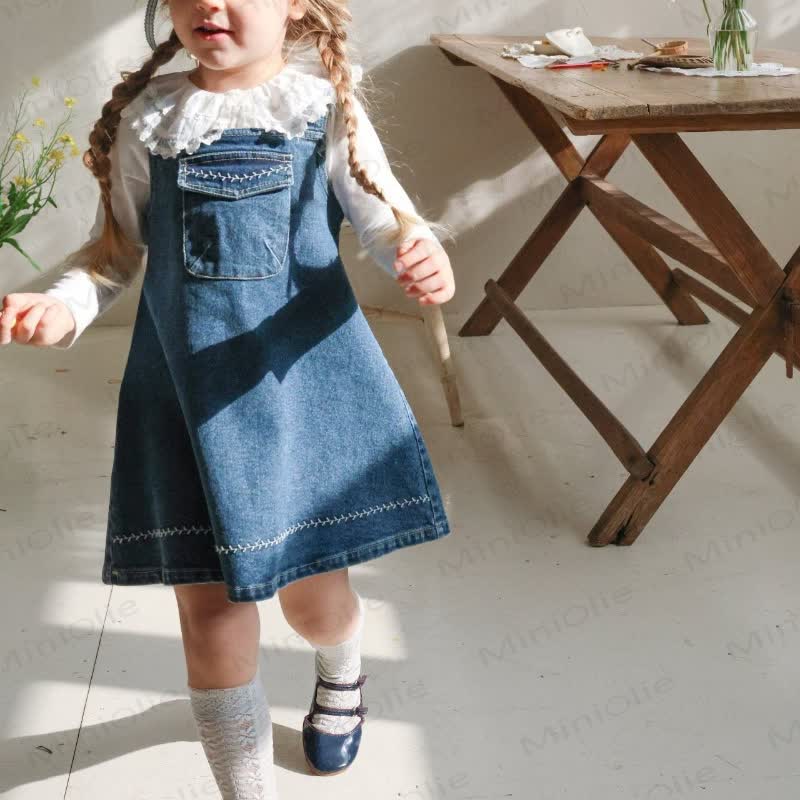 Toddler Denim Pocket Sleeveless Dress - image 8