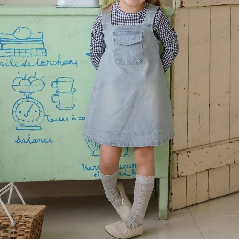Toddler Denim Pocket Sleeveless Dress - image 3