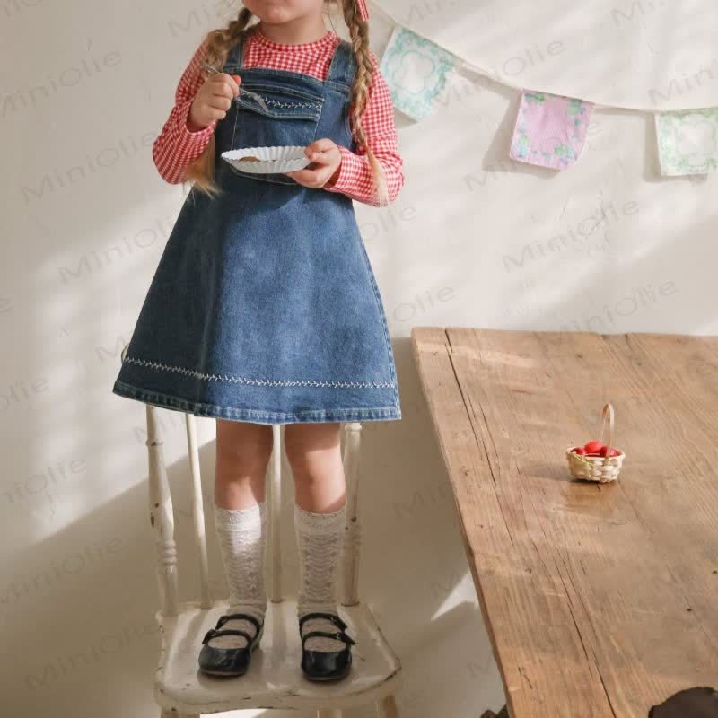 Toddler Denim Pocket Sleeveless Dress - image 10