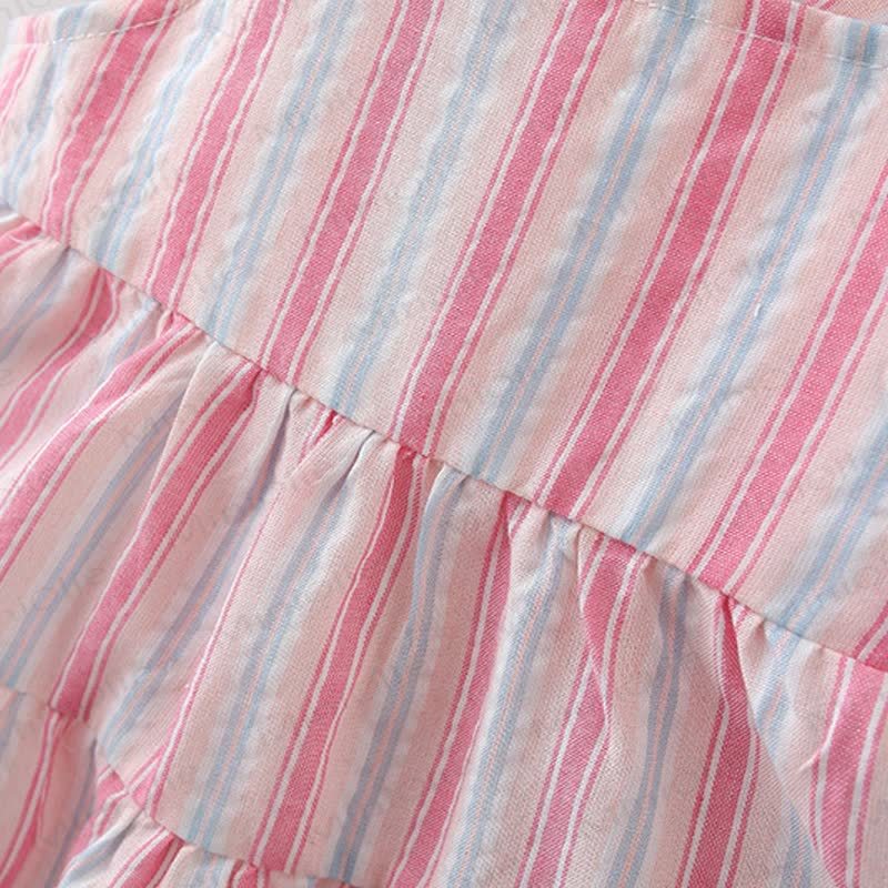 Baby Toddler Striped Dress with Hat - image 14