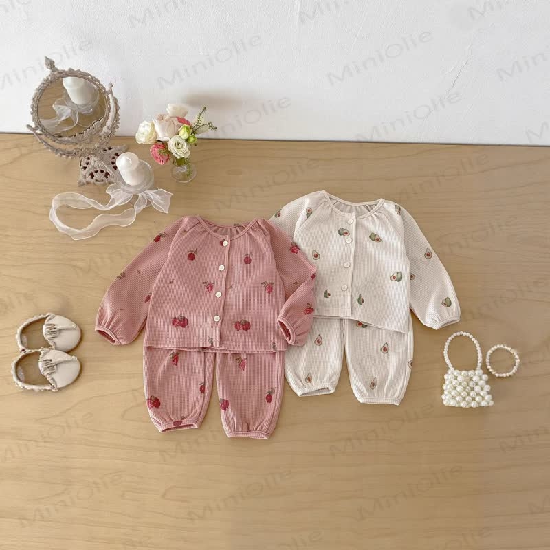 Baby Toddler Avocado/Pomegranate Waffle Set - image 1