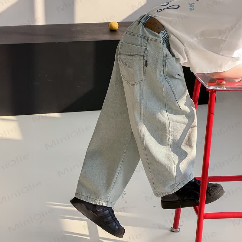 Toddler Kid Boy Denim Loose Pants - image 1
