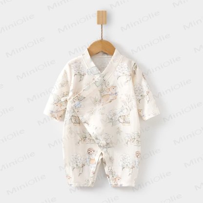 Baby Animal Bunny Kimono Romper - Deer - 18-24M - image 2