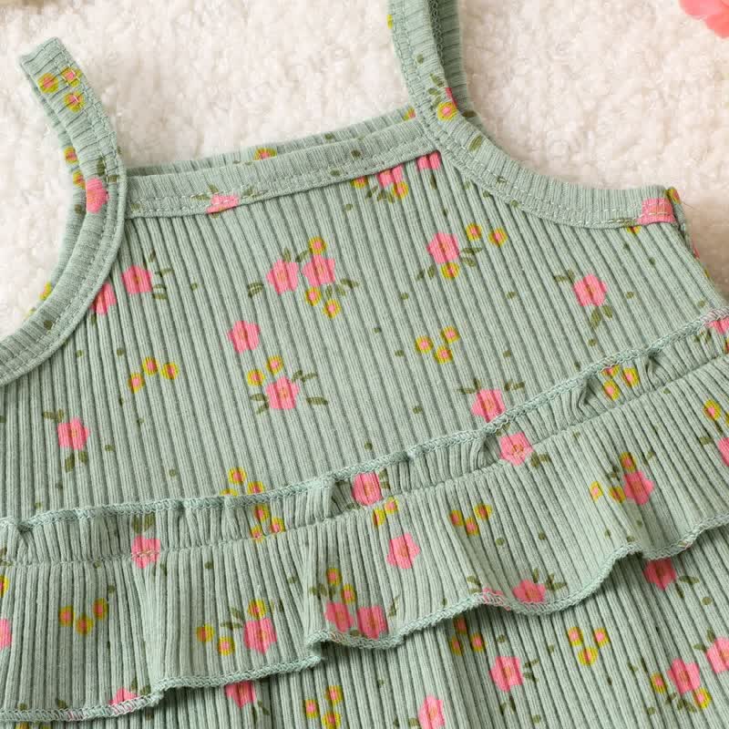 Baby Girl Floral Top and Pants 2-piece Set - image 2