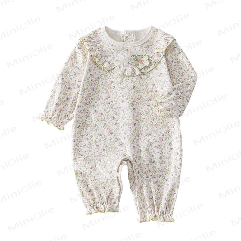 Baby Strawberry Flower Romper - image 3