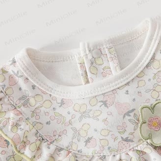 Baby Strawberry Flower Romper - image 4