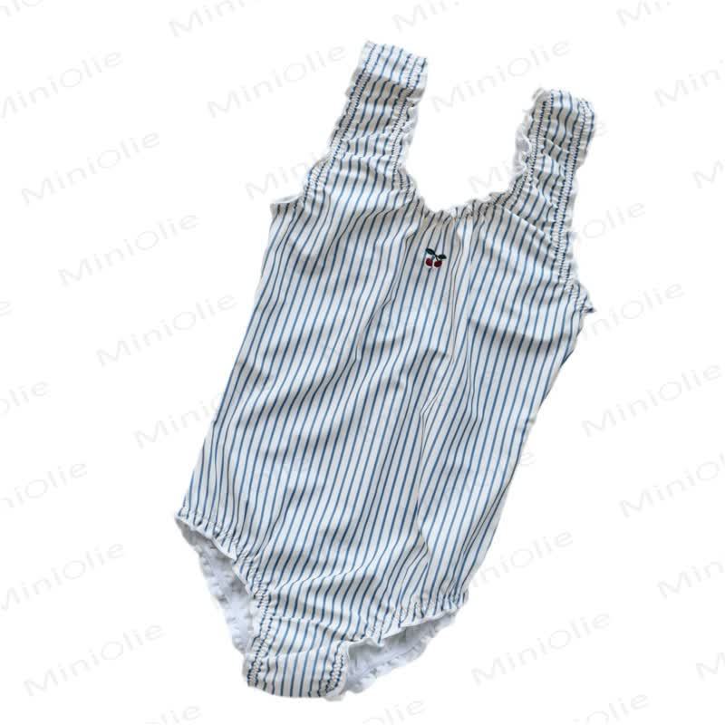 Baby Toddler Striped Lemon Swimsuit with Hat - image 3