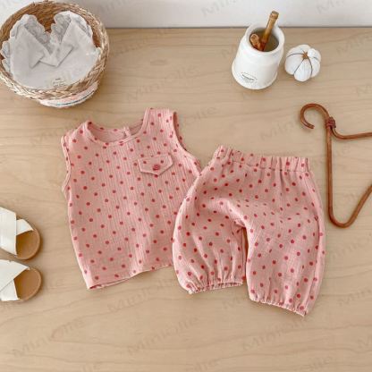 Toddler Polka Dot Tank and Pants Set - Pink - 6-7T - image 10