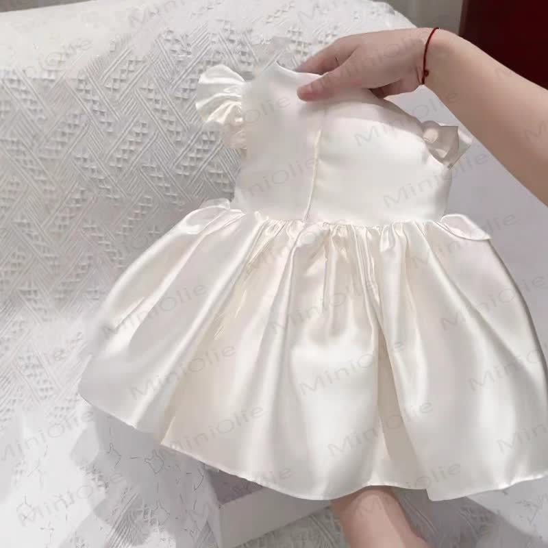 Toddler Girl Birthday White Dress - image 4