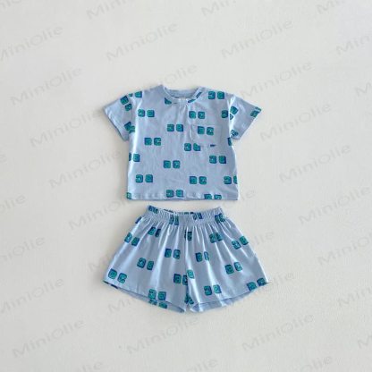 Toddler Alphabet Tee and Shorts Set - Blue - 6-7T - image 15