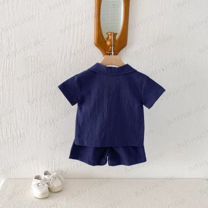 Toddler Solid Color Pocket Tee and Shorts Set - image 8