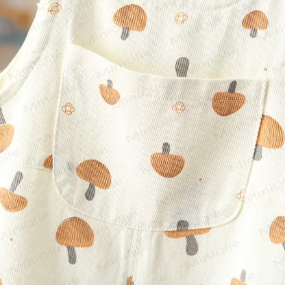 Baby Toddler Mushroom Pocket Overalls - image 4