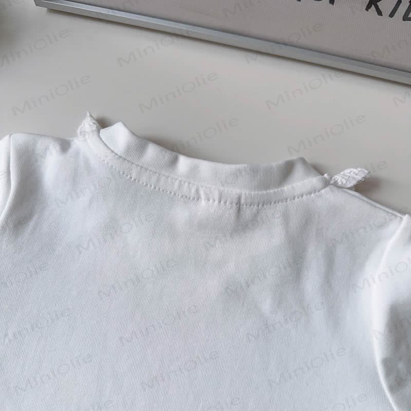 Toddler White Tee and Bear Strap Dress - image 7