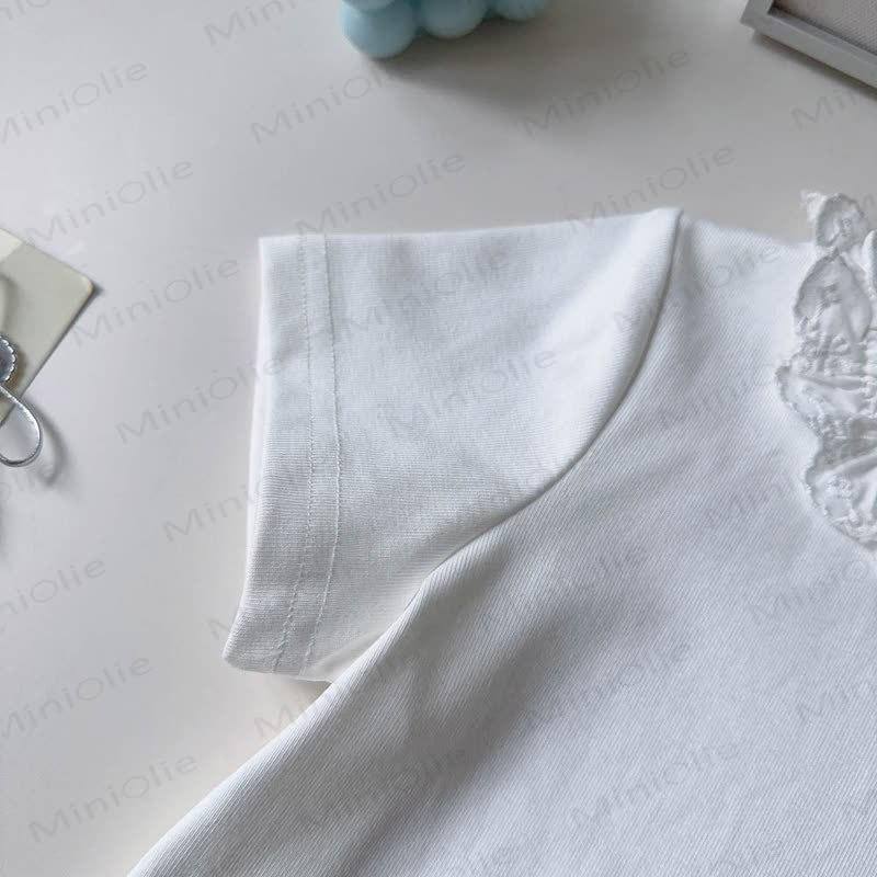 Toddler White Tee and Bear Strap Dress - image 8