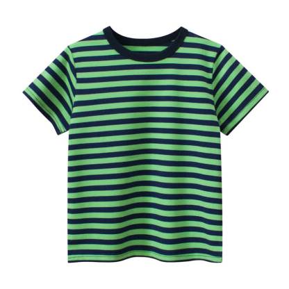 Toddler Kid Boy Striped Tee - Dark Blue - 8-9T - image 3