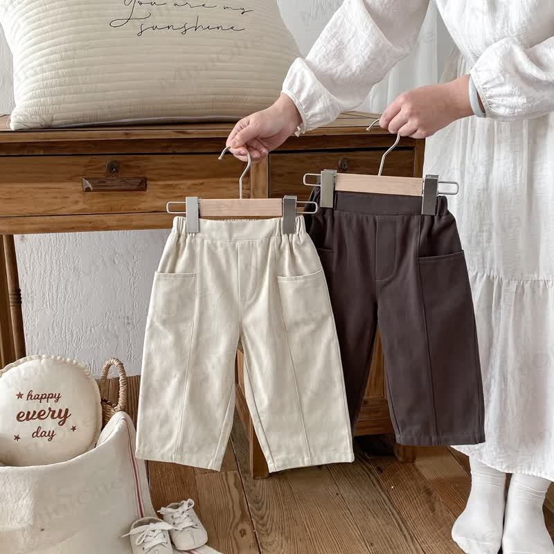 Toddler Solid Color Pocket Pants - image 1