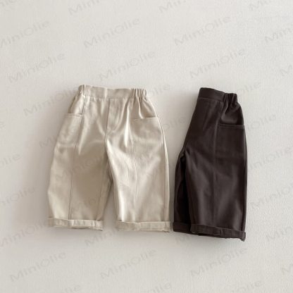 Toddler Solid Color Pocket Pants - image 9