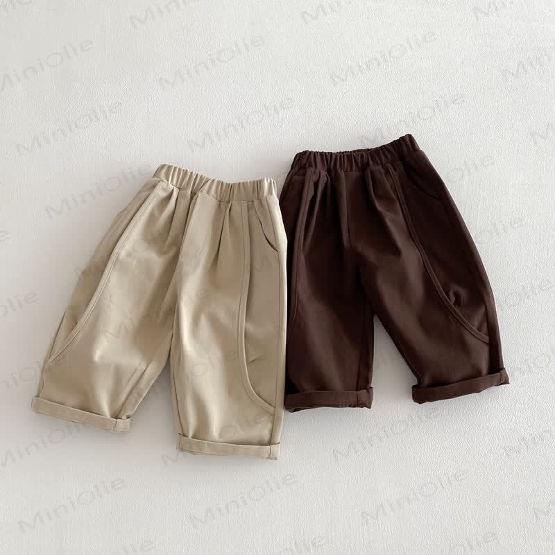 Toddler Kid Solid Color Loose Pants - image 1