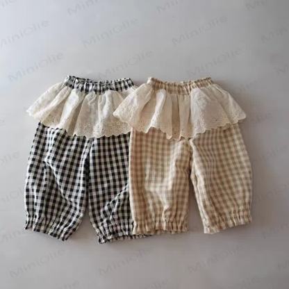 Toddler Plaid Lace Pants - image 1