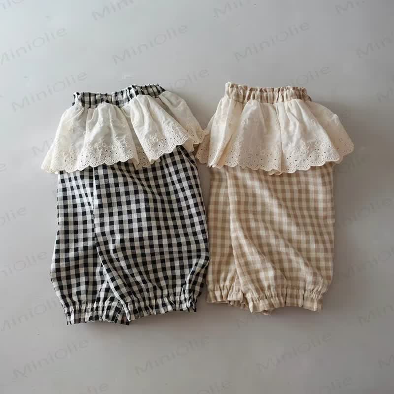 Toddler Plaid Lace Pants - image 2