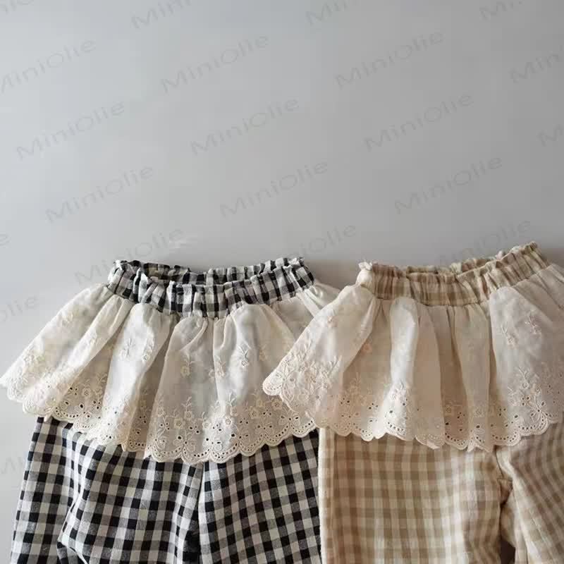 Toddler Plaid Lace Pants - image 5