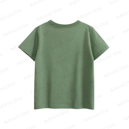 GIRAFFE Toddler Kid Boy Green Tee - image 2