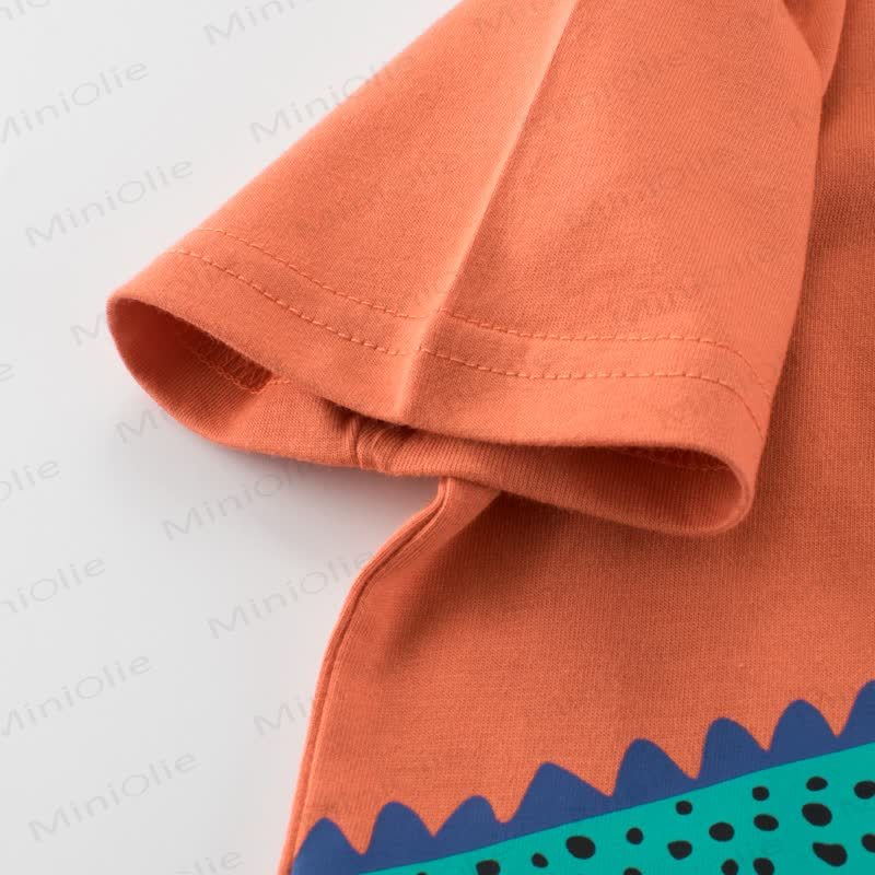  CROCODILE Toddler Kid Boy Orange Tee - image 5