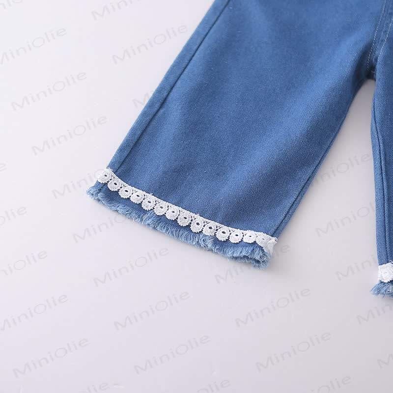 Toddler Girl Bow Denim 3-piece Set - image 16