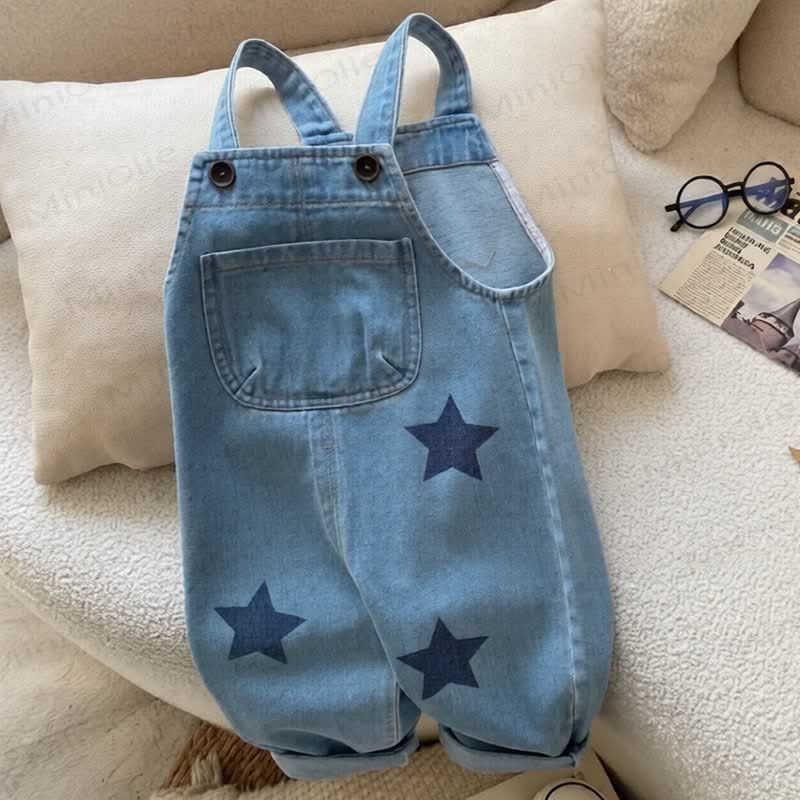 Toddler Boy Star Pocket Overalls - image 4