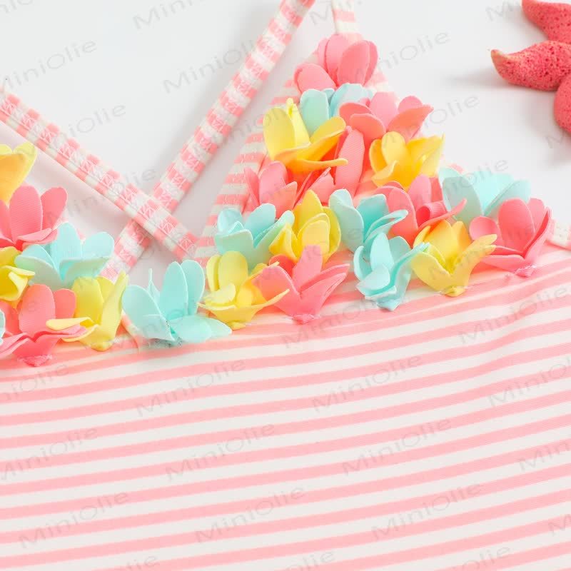 Baby Striped Flower Swimsuit - image 2