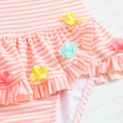 Baby Striped Flower Swimsuit - image 4