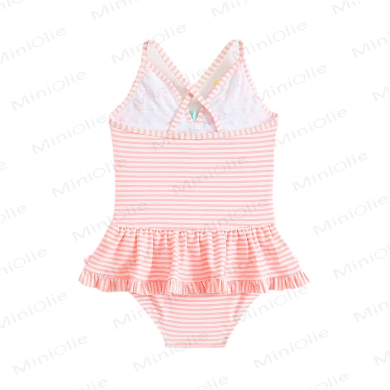 Baby Striped Flower Swimsuit - image 5