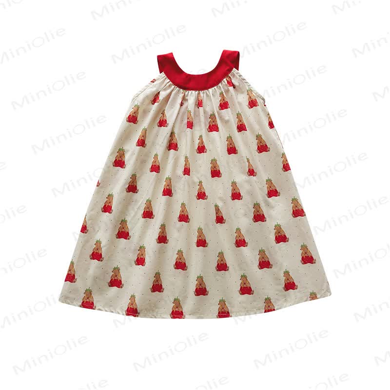 Toddler Girl Bear Print Princess Dress - image 5