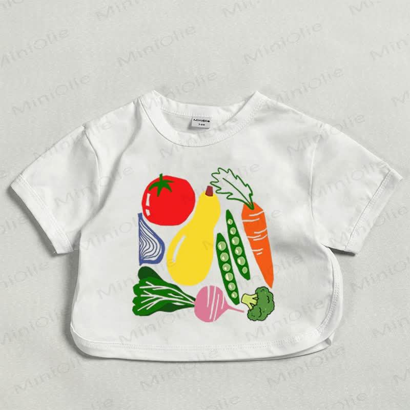 Baby Full of Vegetables Tomato Carrot White T-shirt - White - 18-24M - image 1