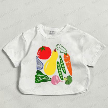 Baby Full of Vegetables Tomato Carrot White T-shirt - White - 18-24M - image 1