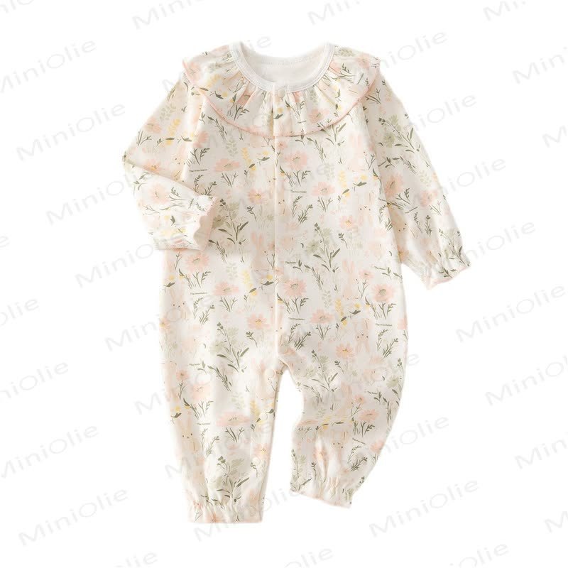 Baby Floral Collar Cotton Romper - image 7
