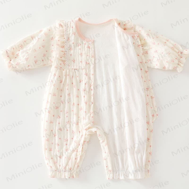 Baby Bow Dot Cotton Romper - image 7