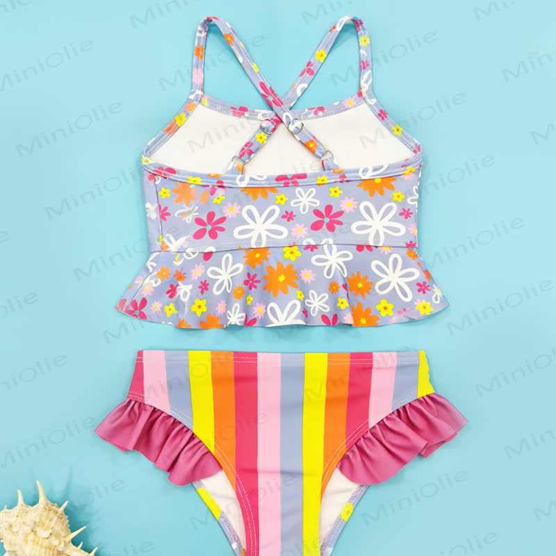 Toddler Flower Striped Swimsuit - image 7