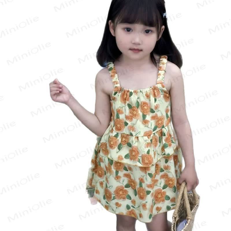 Toddler Girl Floral Ruffle Strap Dress - image 4