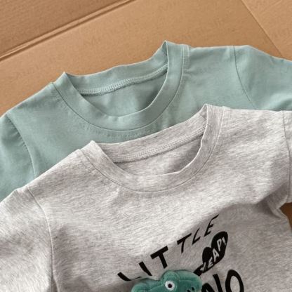 LITTLE DINO Toddler Tee and Plaid Shorts Set - image 8