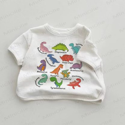 Baby Various Dinosaurs White T-shirt - White - 18-24M - image 1