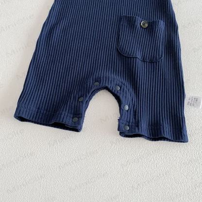 Baby Breathable Rib Pocket Romper - image 7