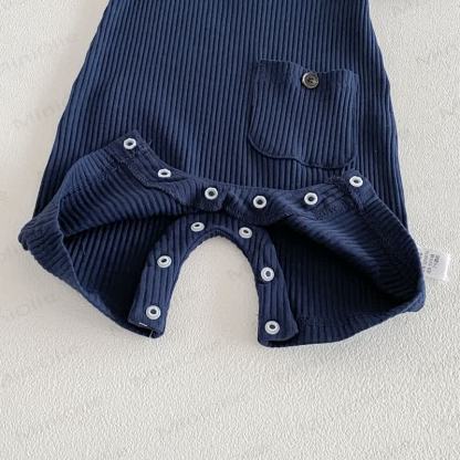 Baby Breathable Rib Pocket Romper - image 8